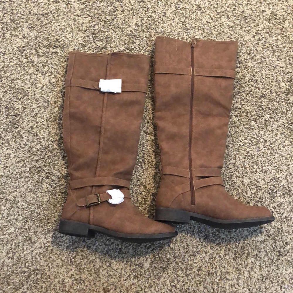 Justfab brown leather boots